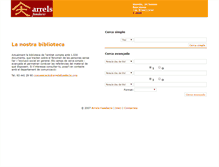 Tablet Screenshot of biblio.arrelsfundacio.org
